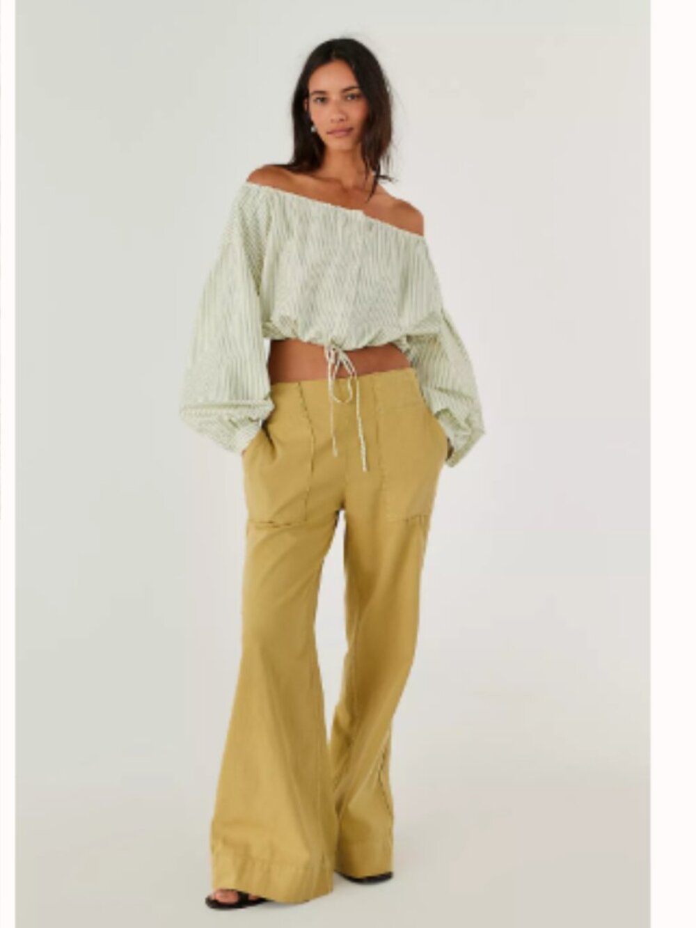 NEW! We The Free 'Breezy' Denim Pull-On Jeans in ANTELOP (L)